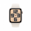 Apple Watch SE GPS + Cellular 44 mm Starlight Aluminium Case with Starlight Sport Band - S/M