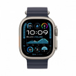 Apple Watch Ultra 2 GPS + Cellular 49 mm Natural Titanium Case with Navy Ocean Band