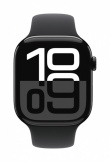 Apple Watch Series 10 GPS 46 mm Jet Black Aluminium Case with Black Sport Band - S/M