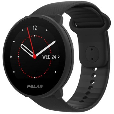 Polar Unite Black S-L Silikonarmband mit Dornschliee