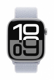 Apple Watch Series 10 GPS 46 mm Silver Aluminium Case with Blue Cloud Sport Loop