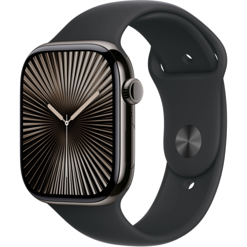 APPLE Watch Series 10 GPS + Cellular 46mm Slate Titanium Case with Must Sport Band - S/M