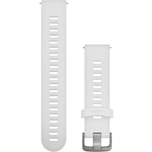 Garmin Ersatzarmband 20mm Silikon Wei/Edelstahl Schnalle