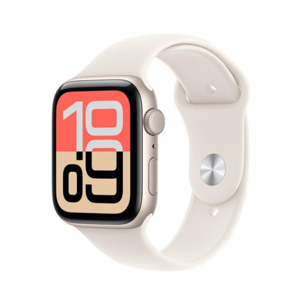 Apple Watch SE 3, 44 mm, GPS, sport band, M/L, beež alumiinium / beež - Nutikell / MEHJ4ET/A