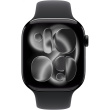Apple Watch S11 Aluminium 46mm Diamantschwarz (Sportarmband schwarz) M/L