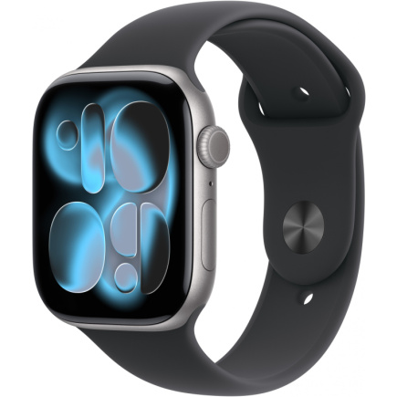 Apple Watch S11 Aluminium Cellular 46mm Space Grau (Sportarmband schwarz) M/L