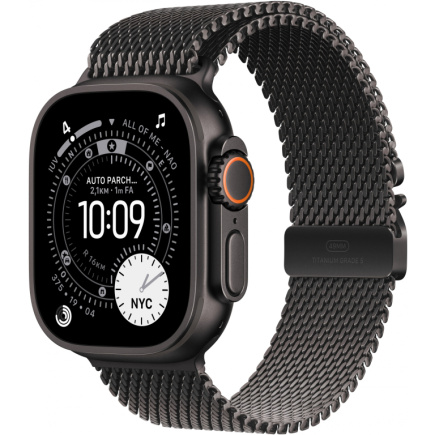 Apple Watch Ultra 3 Titanium Cellular 49mm Schwarz (Milanaise Titan schwarz) Medium