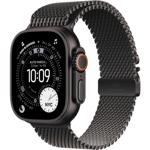 Apple Watch Ultra 3 Titanium Cellular 49mm Schwarz (Milanaise Titan schwarz) Medium