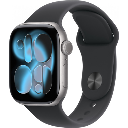 Apple Watch S11 Aluminium 42mm Space Grau (Sportarmband schwarz) M/L