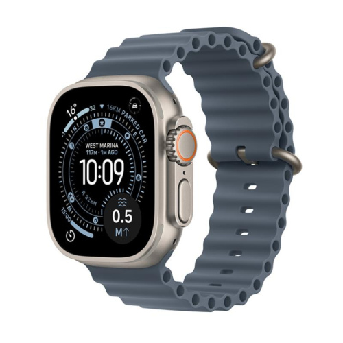 Apple Watch Ultra 3, 49 mm, Ocean Band, titaan / sinine - Nutikell / MEWH4ET/A