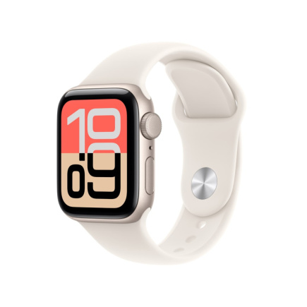 Apple Watch SE (3nd generation) SE 3 GPS 40mm Starlight Aluminium Case with Starlight Sport Band - S/M
