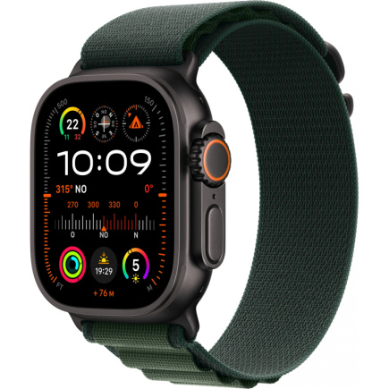 Apple Watch Ultra 2 (2024) LTE 49mm Черный Titanium Case with Alpine Loop L - Dark Green