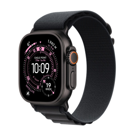 Apple Watch Ultra 3 GPS + Cellular 49mm Черный Titanium Case with Черный Alpine Loop - Medium