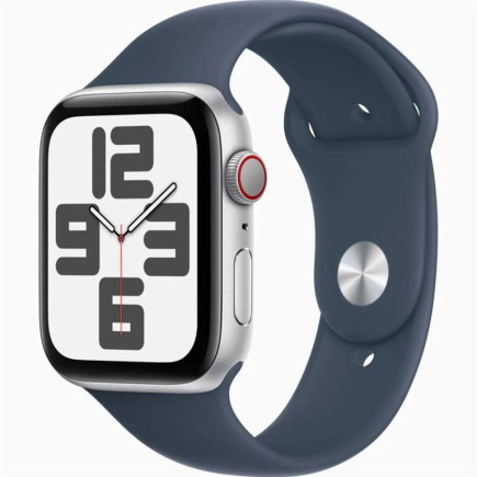 Apple Watch SE 2, GPS + Cellular, Sport Band, 44 mm, M/L, hõbedane/sinine - Nutikell / MRHJ3ET/A