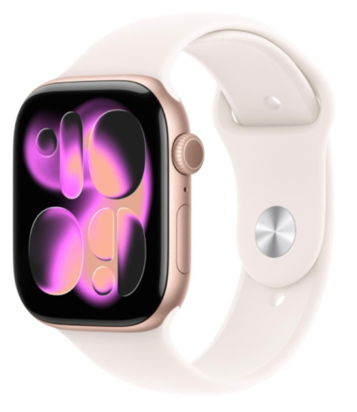 Apple Watch Series 11 GPS+Cellular 42mm Rose Gold Aluminium Case with Light Blush Sport Band - S/M