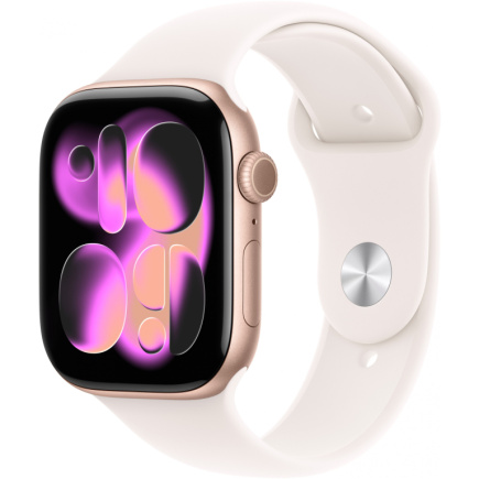Apple Watch S11 Aluminium Cellular 46mm Rosegold (Sportarmband blassrosa) M/L