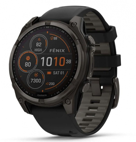 SMARTWATCH FENIX 8 SAPP. SOLAR/Черный/GRAY 010-02906-11 GARMIN