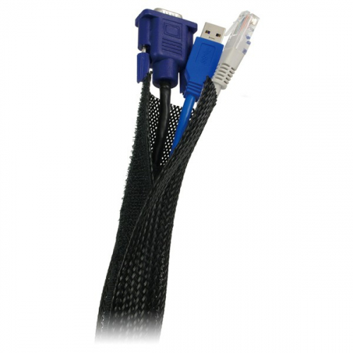 LogiLink Flexible cable organiser, black