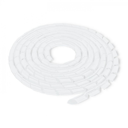 Qoltec Cable organizer 14mm 10m, white