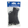 LogiLink Cable Organizer, Velcro, 15cm, 10pcs black