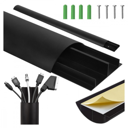 Maclean Cover strip MC-814 B aluminum, black