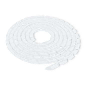 Qoltec Cable organizer 14mm 10m, white
