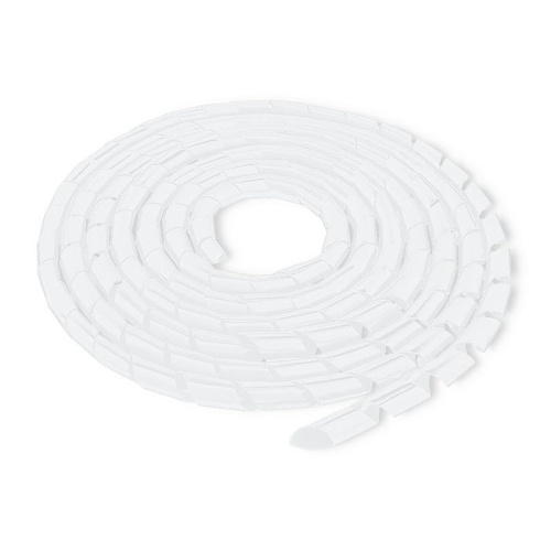 Qoltec Cable organizer 14mm 10m, white