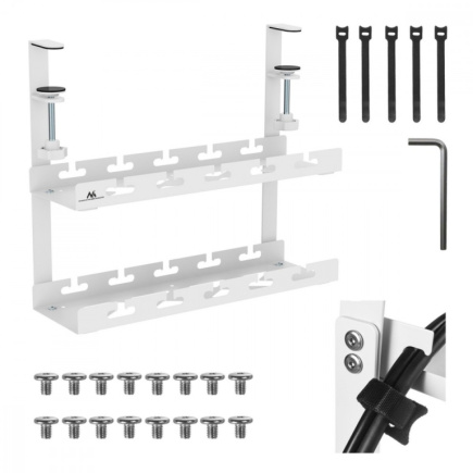 Maclean Under-desk cable organizer, MC-104W