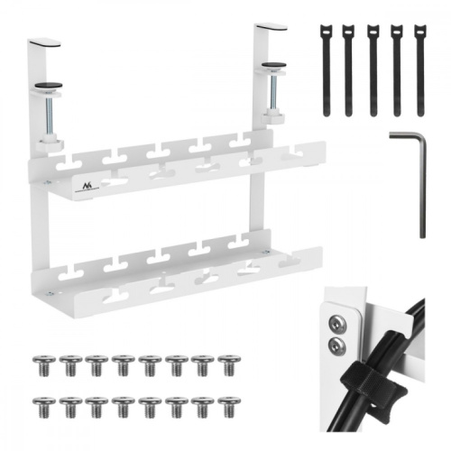 Maclean Under-desk cable organizer, MC-104W