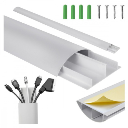 Maclean Aluminum cable masking strip, silver MC-814 S