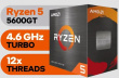 Datagate Desktop-PC SFF (RyzenDT1) Ryzen 5600GT 3.6(4.6)GHz 6 Cores 12 Threads/ 16GB/500GB NVMe SSD/Radeon Vega 7/PSU 80+Bronze/WiFi AC+BT/DP1.4 + HDMI2.1 - 3YW (5YW SSD)