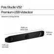 HP Poly Studio V52 USB 4K Videobar Teams