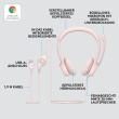 LOGITECH H390 Kõrvaklapid mikrofoniga on-ear wired USB-A rose 341950