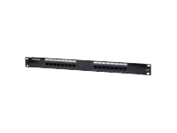 INTELLINET Cat5e UTP 16-Port Patchpanel 19 inch 1U height compatible with 110 and Krone Punch down tools