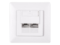 NETRACK 106-34 Netrack complete flush-mounted outlet 2xRJ45 8p8c FTP Cat6