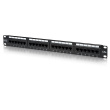 Digitus | Patch Panel | DN-91524U | Black | Category: CAT 5e; Ports: 24 x RJ45; Retention strength: 7.7 kg; Insertion force: 30N max | 48.2 x 4.4 x 10.9 cm DN-91524U