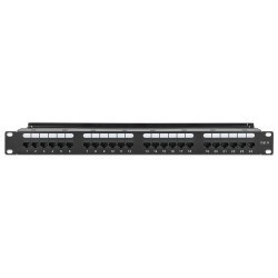 24x RJ45 Cat6 UTP Patch Panel With Cable Bracket