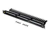 NETRACK 104-01 Netrack patch panel 19 24-ports cat. 5e UTP, with shelf