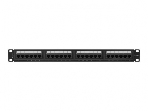 Lanberg Patch panel 24 port 1U KAT6A CZARNY PPUA-1024-