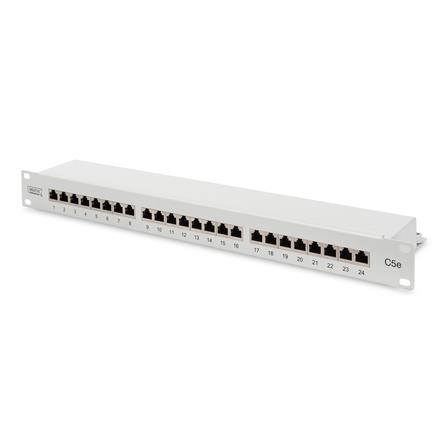 Digitus | Patch Panel | DN-91524S | White | Category: CAT 5e; Ports: 24 x RJ45; Retention strength: 7.7 kg; Insertion force: 30N max | 48.2 x 4.4 x 10.9 cm DN-91524S