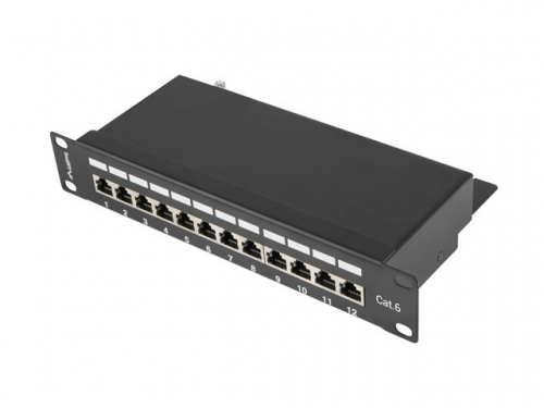 Lanberg Patch Panel 12 Port 1U 10'' cat.6 black