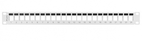 Lanberg Patch Panel 24 ports 1U 19 inch blank grey to keystone modules