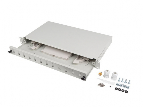 Lanberg Fiber Optic Distribution Box 12XSC simplex/12XLC duplex rack 19 1U gray + accessories