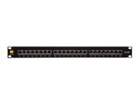 NETRACK 104-19 Netrack patch panel 19 24-ports cat. 6A FTP, with shelf