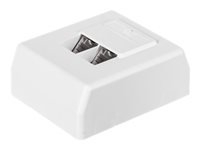 NETRACK 106-36 Netrack complete surface-mounted outlet 2xRJ45 8p8c FTP Cat6