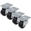 Qoltec RACK castors set without locking, 4pcs