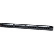 Techly Patch panel 1U UTP 24xR J45 Cat.6, black