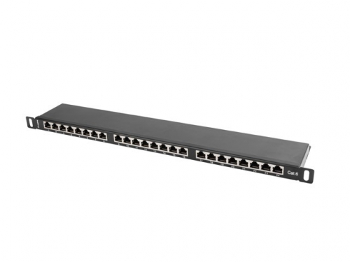 Lanberg Patch Panel 24 Port 0.5U Cat.6 black shield