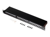 NETRACK 104-07 Netrack patch panel 19 24-ports cat. 6 FTP, with shelf