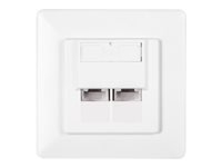 NETRACK 106-24 Netrack complete flush-mounted outlet 2xRJ45 8p8c UTP Cat6